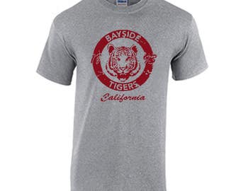 Bayside Tigers High School Tee Shirt Fans saved by the bell the college years the new class Zack Morris Screech Lisa Turtle A.C. Slater