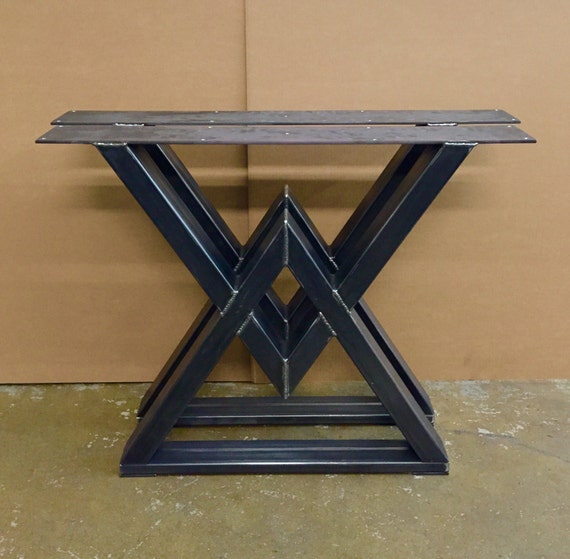 The Diamond Dining Table Legs Industrial by MetalAndWoodDesign