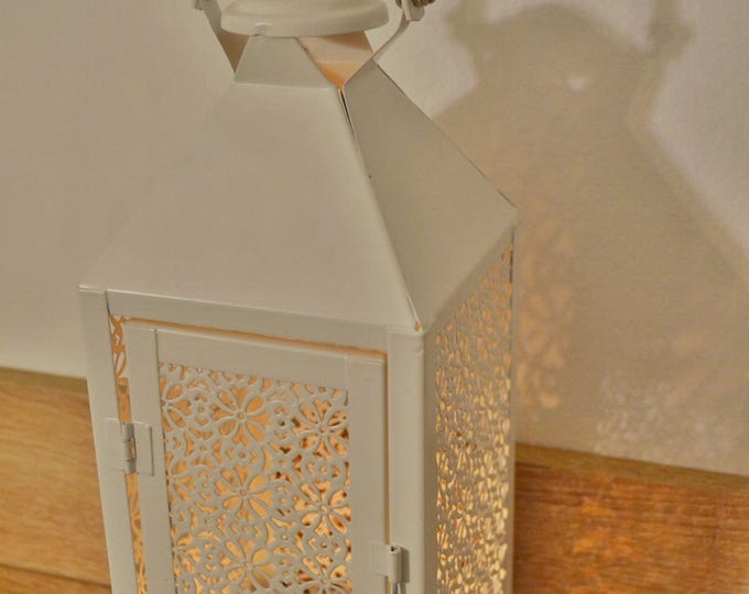 10%OFF White Moroccan lantern / Wedding lanterns /garden lanterns / wedding lantern centerpiece