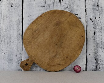 Antique rustic cutting board with food chopper / Bread board / Chopping board / Vintage wooden chopping board / Rustic kitchen decor