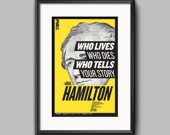 Hamilton Musical Poster - Public Theater - 11x17