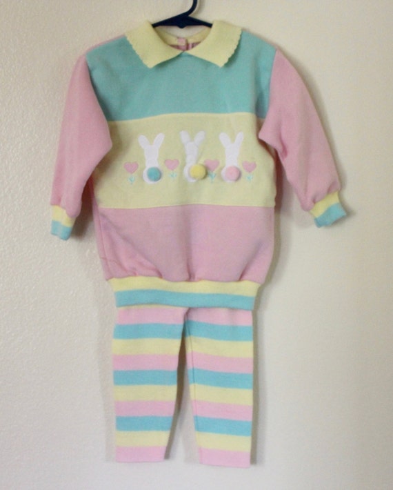 Items similar to Toddler Easter Pastel Bunny Sweater and Leggings