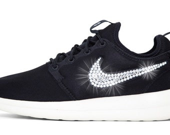 Swarovski Nike Shoes Women's Nike Roshe Two Crystal Rhinestones Bling Running Tennis Shoes Authentic New in Box