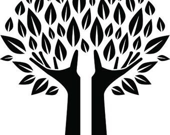 Hands Holding Family Tree Of Life Love .SVG .EPS .PNG Instant Digital Clipart Vector Cricut Cut Cutting Download Printable Scrapbook File