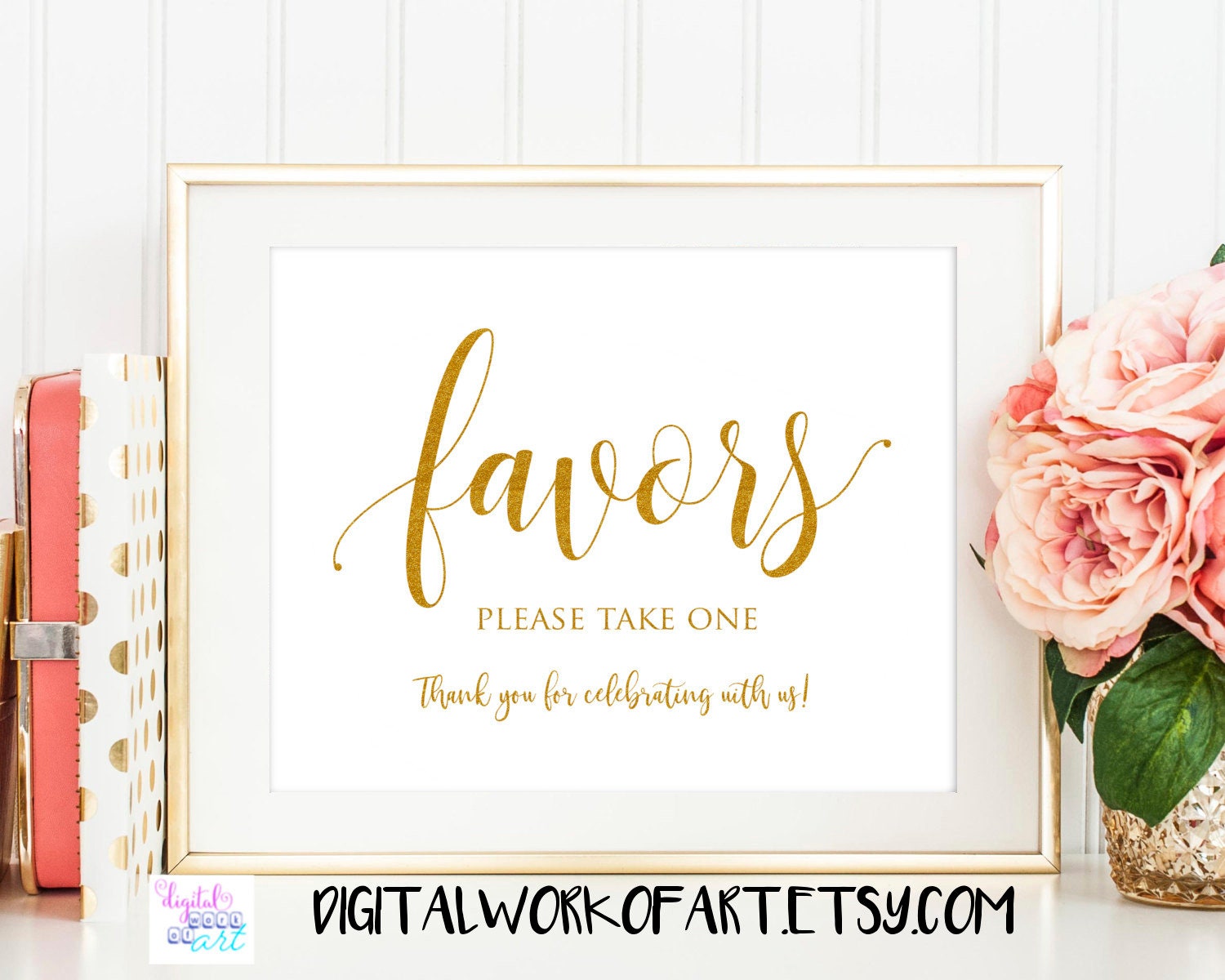 Wedding Favors Sign Printable Floral Wedding Sign Favors
