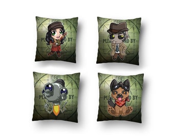 Fallout 4 Character Cushions ver 2 (16x16) video game pillow