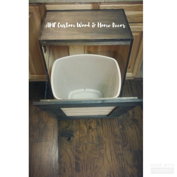 Trash can holder. Free shipping. tilt out. Garbage storage.