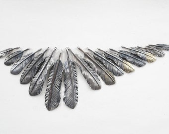 Silver Feather Pendant | Eagle Feather Charm | Native American Inspired | Tribal Feather Charm | Silver Feather Jewelry |925 Sterling Silver