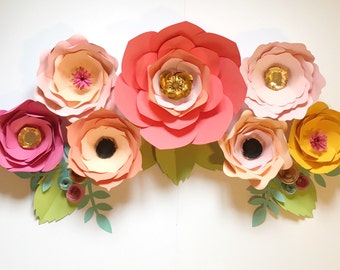 Giant Paper Flowers Room or Party Decor - Custom Colors
