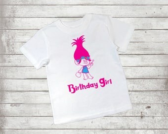 Poppy Troll Birthday Girl - Troll Birthday Party, Trolls Birthday Shirt, Troll Hair don't Care, 1st Birthday Tee, Troll Squad. Troll Shirt