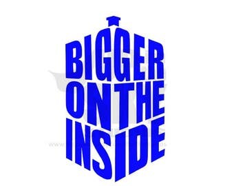 Doctor Who "Bigger on the Inside" TARDIS Vinyl Decal/Bumper Sticker