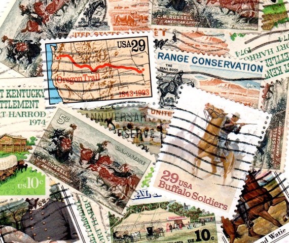 wild west new frontier stamps, blank forms and ink