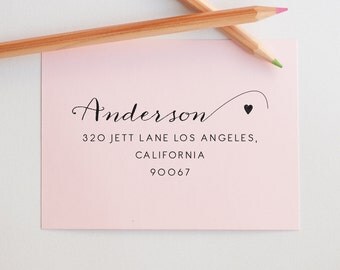 Self Inking Return Address Stamp, Custom Address Stamp, Family Address Stamp, Personalized Address Stamp, Calligraphy Address Stamp, Gifts