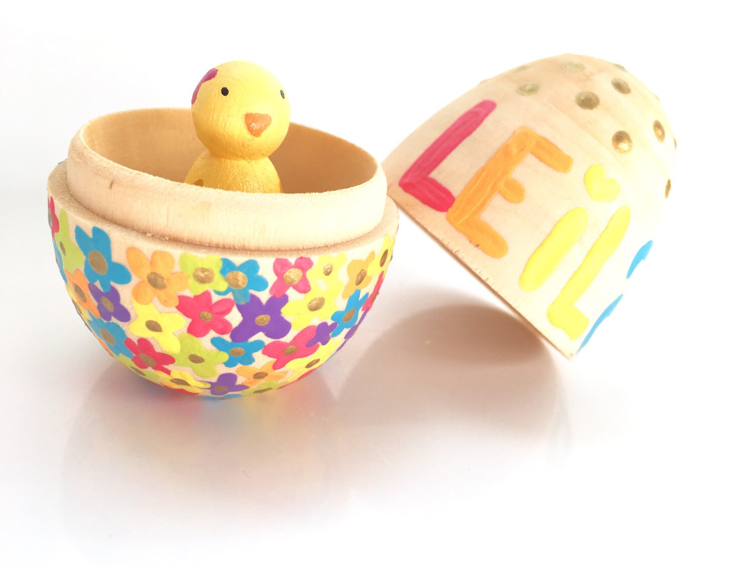 Egg and Chick Spring Chick Peg Doll Surprise Eggs Wooden