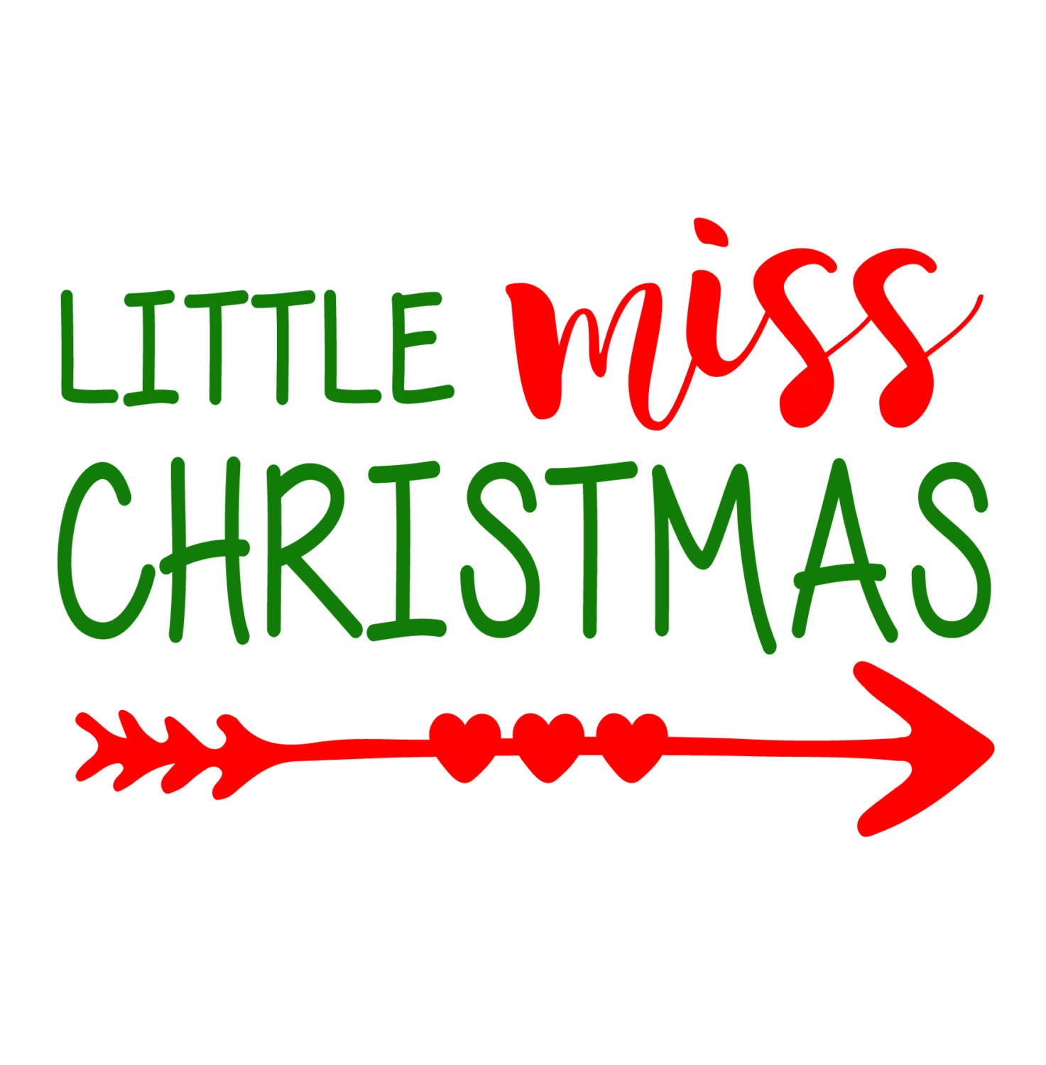Download Little Miss Christmas SVG File by CaseCustomCreations on Etsy