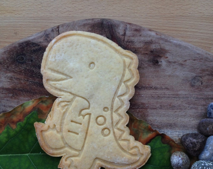 T.Rex cookie cutter. Dinosaur cookie stamp. Tyrannosaurus Rex cookies