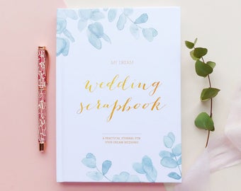 Botanical wedding planner book, engagement gift, wedding scrapbook, gift for brides, wedding checklist, wedding organizer, boho wedding