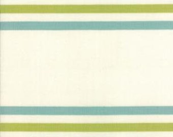 Fiesta Border Stripe Toweling in Avocado - 16" Moda toweling fabric