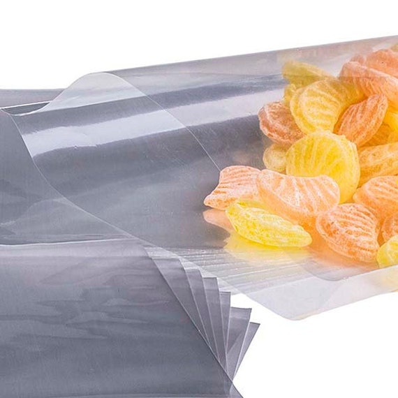 50 Cellophane bags with 50 silver twist ties, cookies,cake pops, sweets