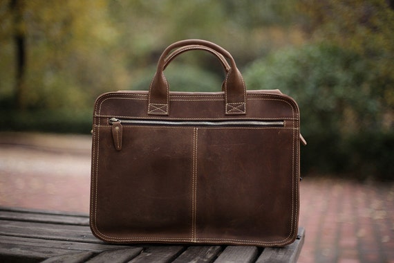 Tan Leather Messenger bag/ Leather Shoulder Bag/ Leather