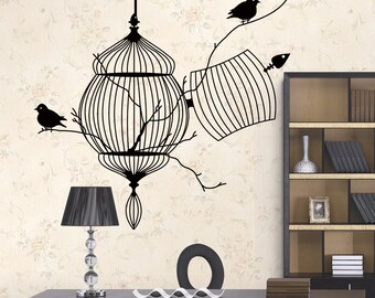 Bird Cage Wall Decal - Removable Wall Sticker | PP211