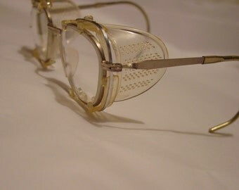 Vintage safety glasses, steampunk glasses, 1950s glasses, eyewear, CESCO