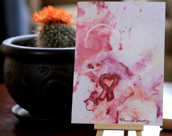 Breast Cancer Awareness Gifts - Breast Cancer Gifts - Alcohol Ink Painting - Alcohol Ink Paintings - Original Art - Breast Cancer Gift Ideas