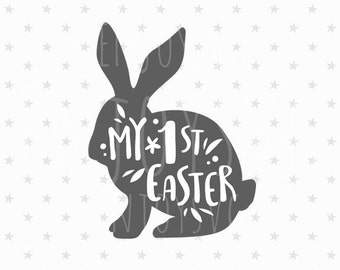 Download Bunny Silhouette SVG, Bunny Monogram Frame SVG, Rabbit ...
