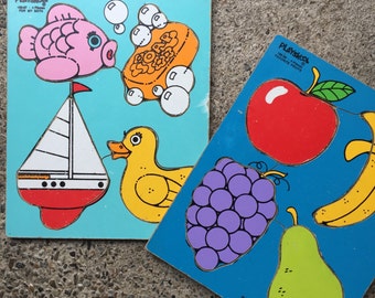 Vintage Playskool pair of puzzles