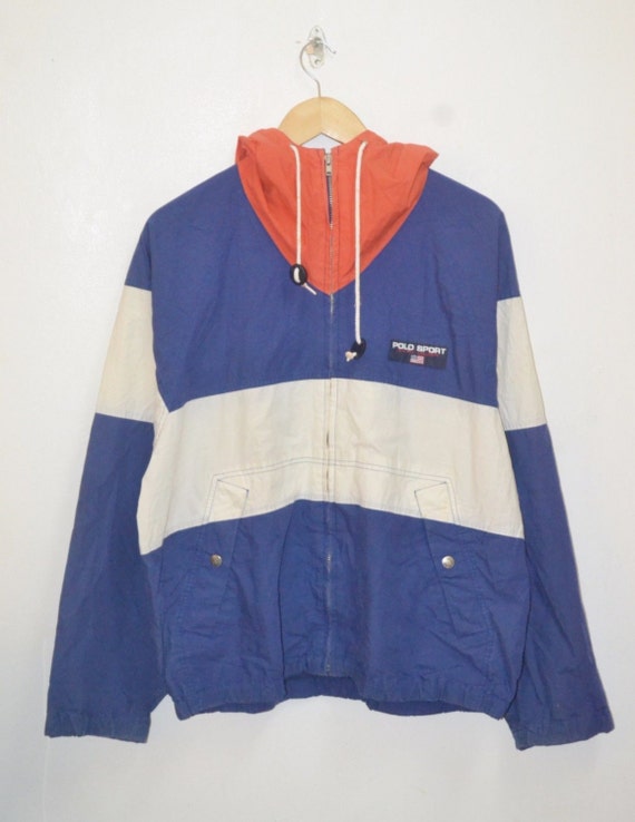 vintage polo sport ralph lauren stadium ski jacket striped