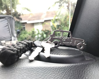 Rugged Mini Jeep Keychain