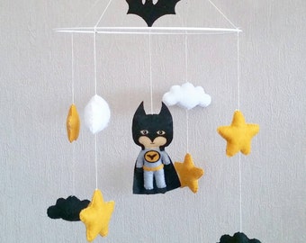 Mobile for baby to hang: theme Batman