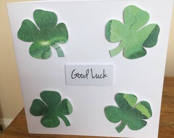 Good Luck Greetings Card - Handmade