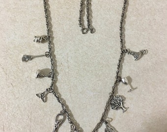 Pagan Symbols charm necklace