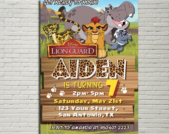 Lion Guard Invitation, Lion Guard Invite, Printable Lion Guard Invite, Lion Guard Birthday Invitation, Lion Guard Thank You Card | MLG_03