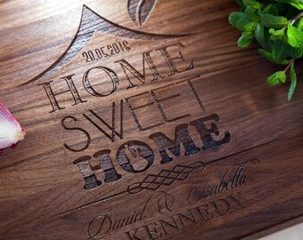 housewarming gift Home Decor Kitchen Decor Personalized Cutting Board Realtor Gift New Home Gift Housewarming Gift Home Sweet Home New Home