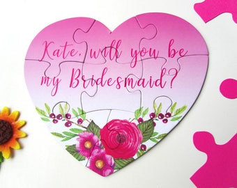 Will You Be my Junior Bridesmaid Puzzle, Junior Bridesmaid Proposal, Will You Be My Bridesmaid, Bridesmaid Proposal Puzzle, Miniature Bride