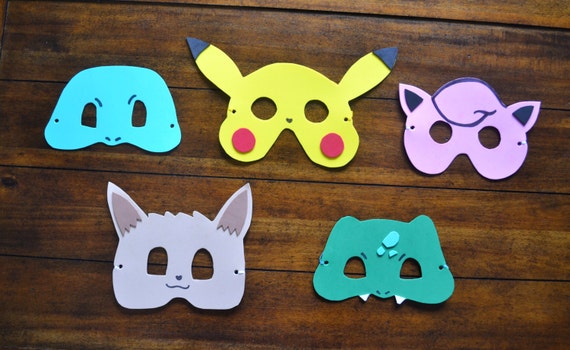 POKEMON MASKS PARTY Set of 15 Pokemon party Pokemon