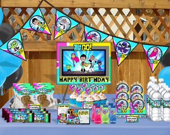 Teen Titans Go Birthday Bundle - Printable Digital Files