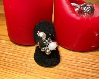 Romantic Black and White ring