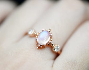 moonstone engagement ring 18k rose gold moonstone wedding ring antique moonstone engagment ring vintage moonstone engagement - Moonstone Wedding Rings moonstone engagement ring 18k rose gold moonstone wedding ring antique moonstone engagment ring vintage moonstone engagement - Moonstone Wedding Rings