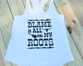 Blame It All On My Roots Boot Car Decal Vinyl Car Decal
