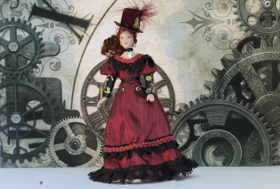 Steampunk Lady 'Delores' Dollshouse Scale 1/12th