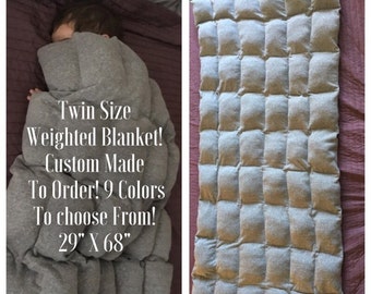 Twin Size Weighted Blanket! Custom Made to Order! 9 colors to choose from!!! Twin weighted blanket