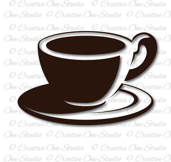 Download Coffee Tea cup Design Element SVG DXF eps Studio3 pdf