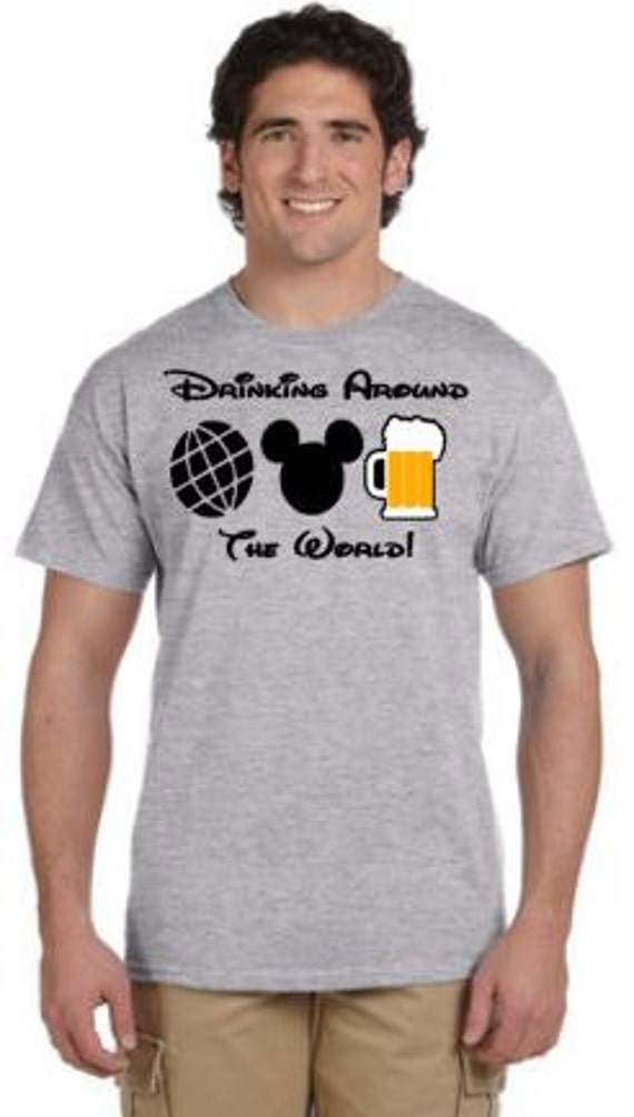 EPCOT Drinking Around The World with Mickey Shirt New Years