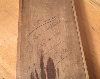Vintage Retro Cool Wood Box with slide cover
