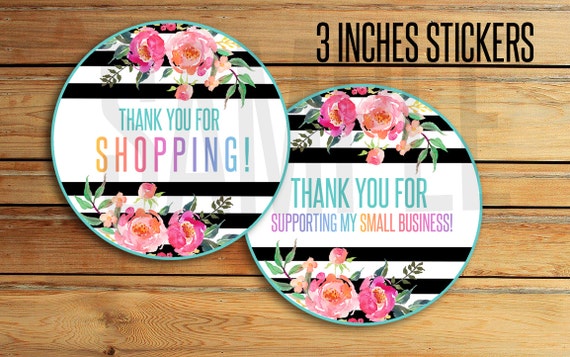 Stickers Thank You For Supporting My Small Business Approved