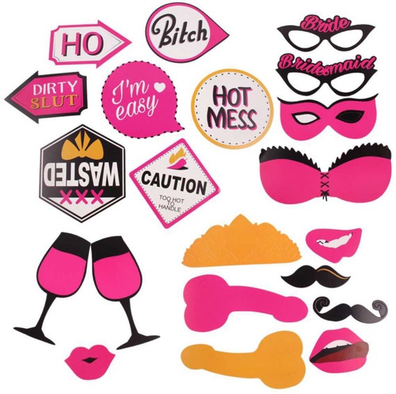 Hen Party Photo Booth Props Mature Content
