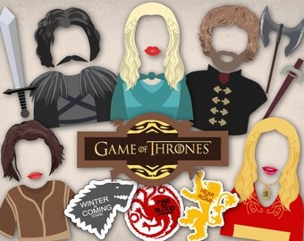 Printable Game of Thrones Photo Booth Props, Killing Game Party Photo Booth Props, Instant Download Game of Thrones PhotoBooth Props 0050